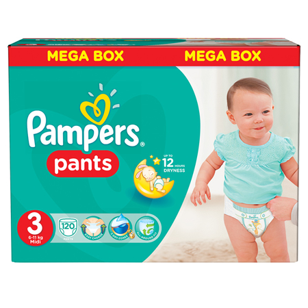 Immagine di Pampers® Pannolini la Mutandina taglia 3 (6-11 kg) Mega Box 120 pz.
