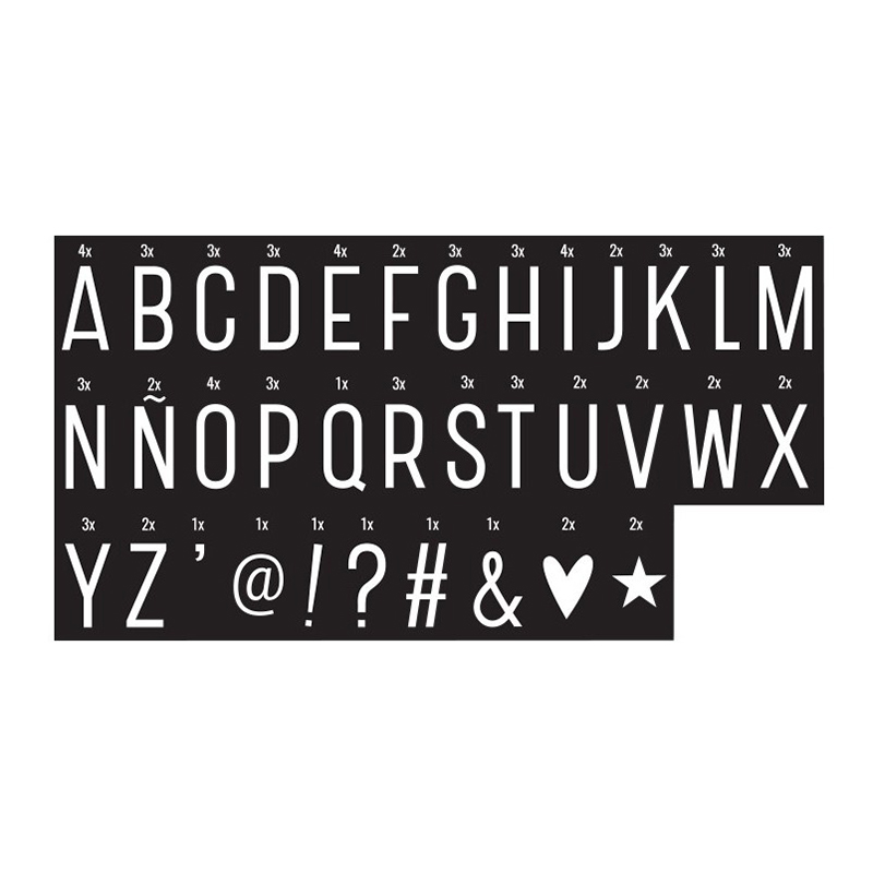 Immagine di A Little Lovely Company® Lightbox Set Lettere e Numeri - Monochrome