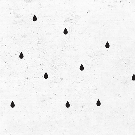 Pick Art Design® Adesivo da parete Gocce di pioggia Nero
