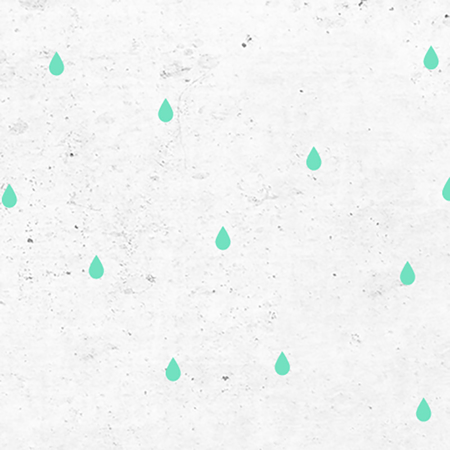 Pick Art Design® Adesivo da parete Gocce di pioggia Mint