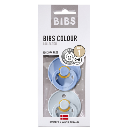 Bibs® Ciuccio Sky Blue & Baby Blue (0-6m)