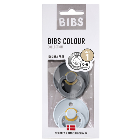 Bibs® Ciuccio Iron & Baby Blue (0-6m)