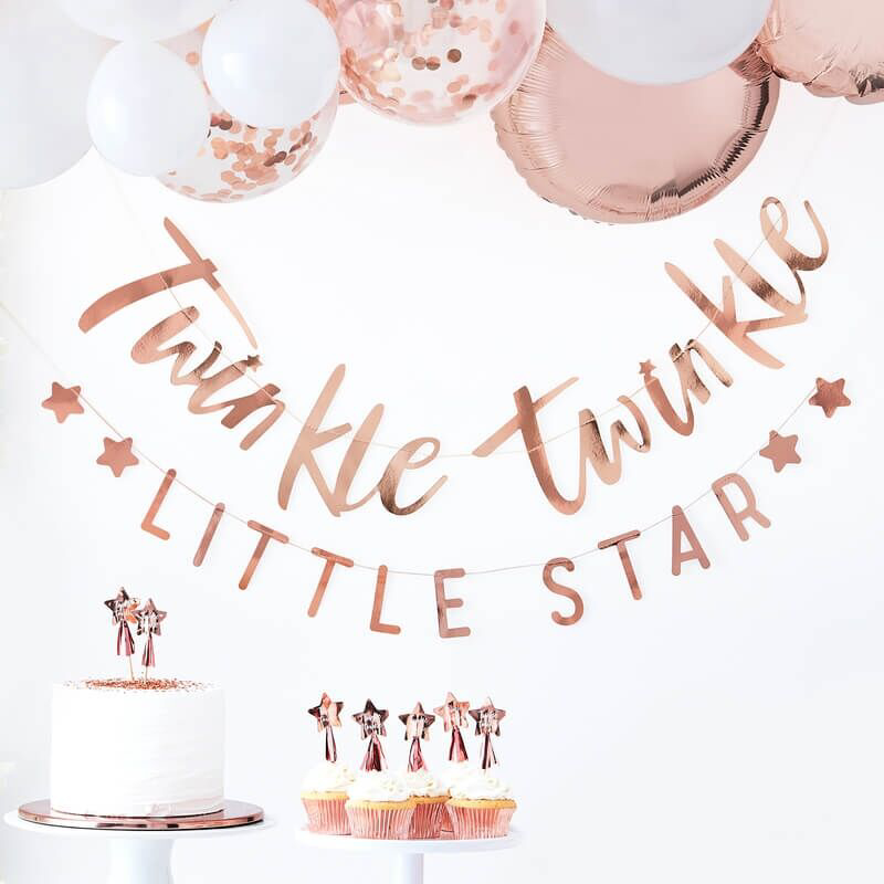 Immagine di Ginger Ray®  Iscrizione appesa Twinkle Twinkle Rose Gold