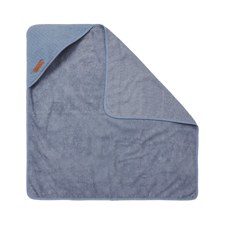Little Dutch® Asciugamano con cappuccio Pure Blue 75x75