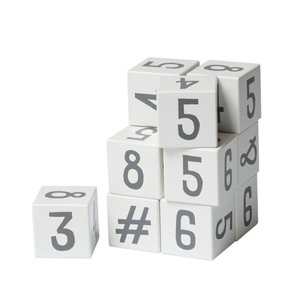 Immagine di Sebra® Cubi in legno con numeri White/Classic Grey