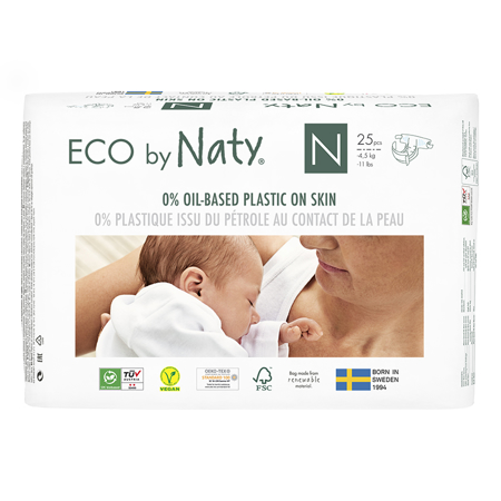 Immagine di Eco by Naty® Pannolini ecologici Newborn 0 (1-4,5 kg) 25 pezzi