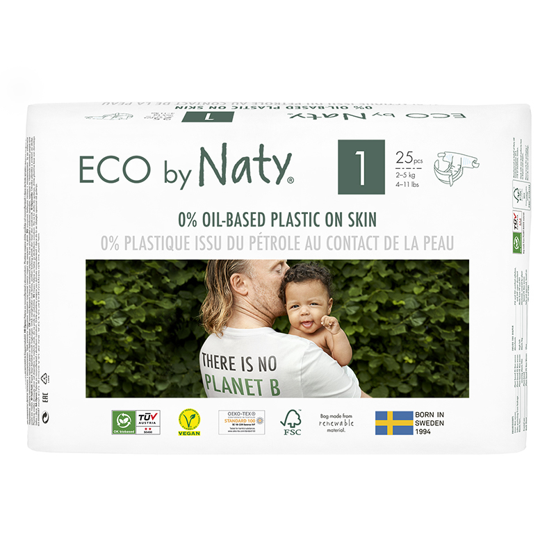 Immagine di Eco by Naty® Pannolini ecologici 1 (2-5 kg) 25 pezzi
