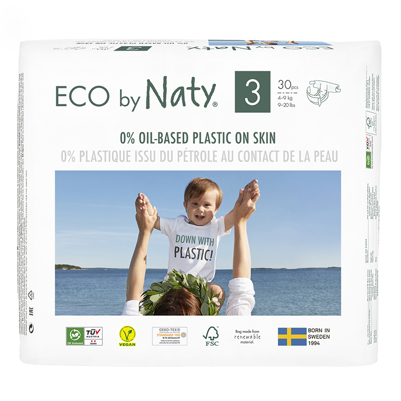Immagine di Eco by Naty® Pannolini ecologici 3 (4-9 kg) 30 pezzi