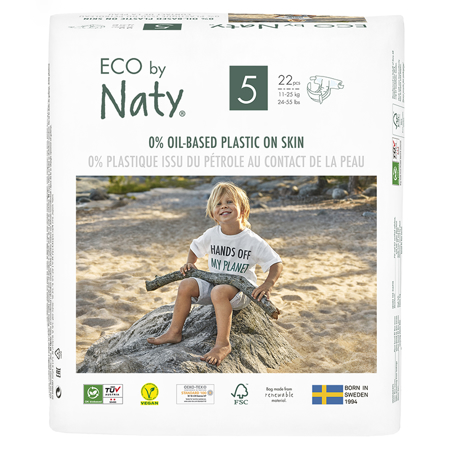 Immagine di Eco by Naty® Pannolini ecologici 5 (11-25 kg) 22 pezzi