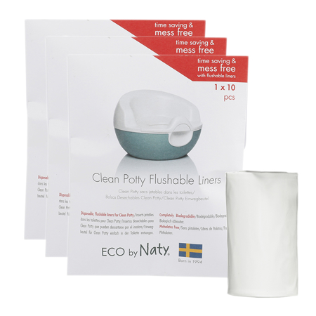 Immagine di Eco by Naty® Sacchetti vasino biodegradabili Potty Liners 3x10 kosov