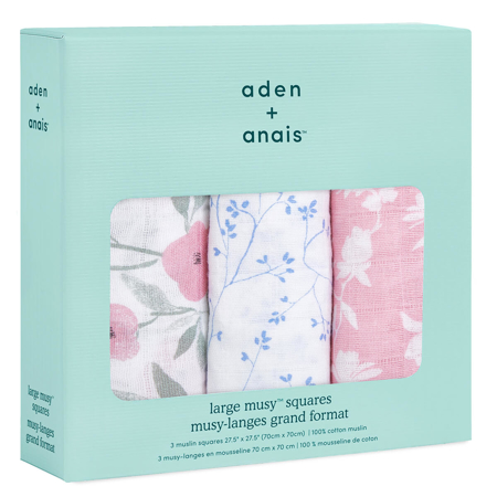 Aden+Anais® Set di 3 pannolini tetra Ma Fleur 70x70