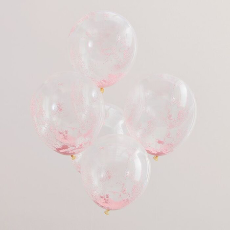 Immagine di Ginger Ray® Palloncini con coriandoli Pastel Pink