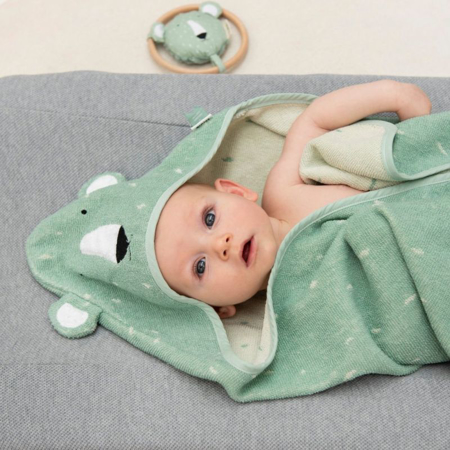 Trixie Baby® Asciugamano con cappuccio 75x75 Mr. Polar Bear