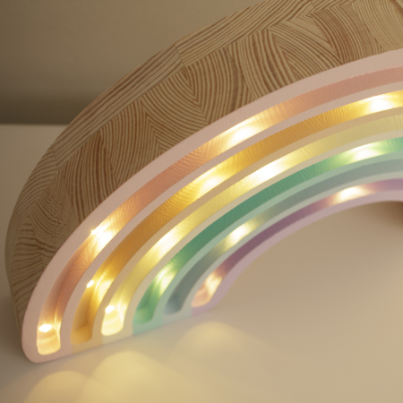 Immagine di Little Lights® Lampada in legno fatta a mano Rainbow Pastel