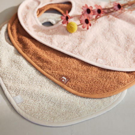 Immagine di Jollein® Set di 3 bavaglini in cotone Pale Pink/Nougat/Caramel