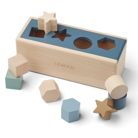Immagine di Liewood® Puzzle Box Midas Geometric Whale Blue Multi Mix