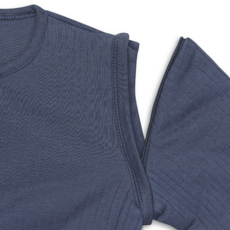 Jollein®  Sacco nanna per bambini con maniche staccabili 70cm Stripe Jeans Blue TOG 3.5
