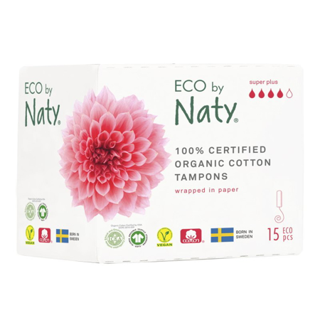 Immagine di Eco by Naty® Assorbenti interni SUPER PLUS 15 pezzi