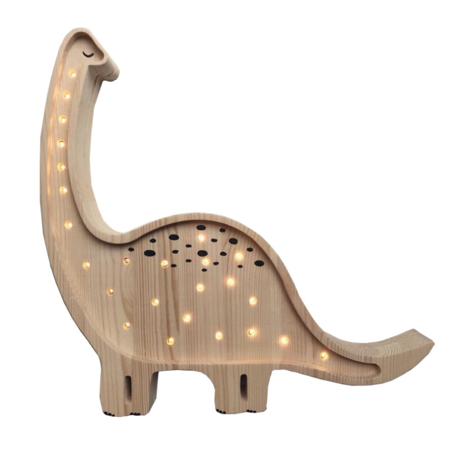 Immagine di Little Lights® Lampada in legno fatta a mano Dino Diplodocus Jurassic Wood
