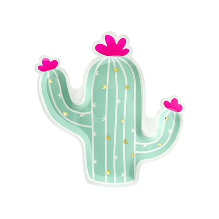 Immagine di Party Deco® Piatti di carta Cactus 6 pezzi