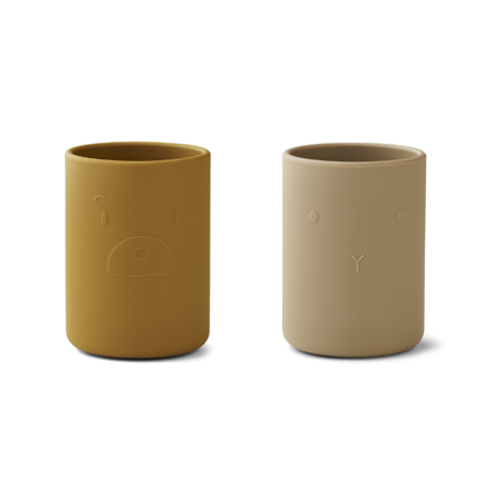 Immagine di Liewood® 2 Bicchieri in silicone Ethan Golden Caramel Oat Mix