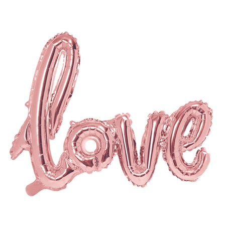 Immagine di Party Deco® Palloncini con scritta Love Rose Gold