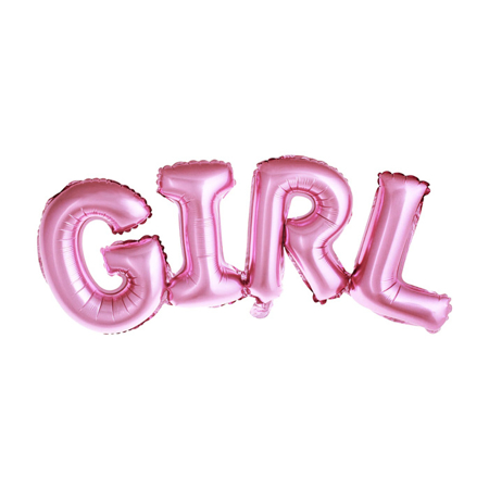 Immagine di Party Deco® Palloncini con scritta Girl Pink