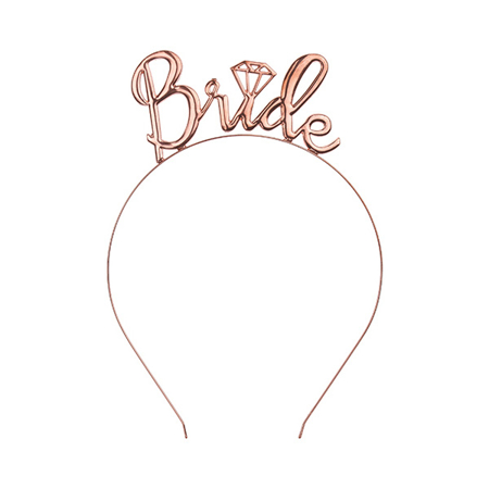 Immagine di Party Deco® Cerchietto per capelli per la sposa Rose Gold