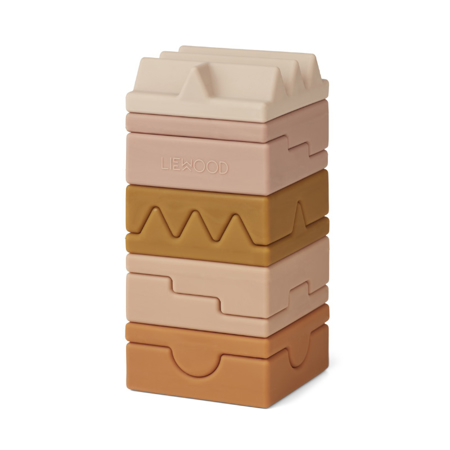 Immagine di Liewood® Cubi impilabili in silicone Morgan Tower Rose Multi Mix