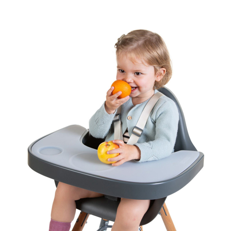 Immagine di Childhome® Vassoio per la sedia EVOLU + rivestimento in silicone Anthracite