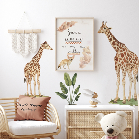 Yokodesign® Adesivo da parete Safari Giraffa XL