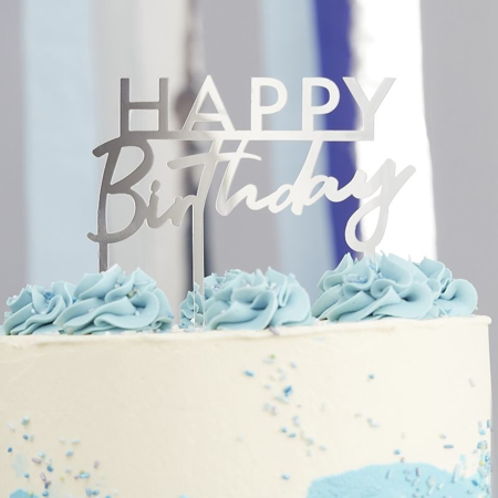 Immagine di Ginger Ray® Decorazione torta Happy Birthday
