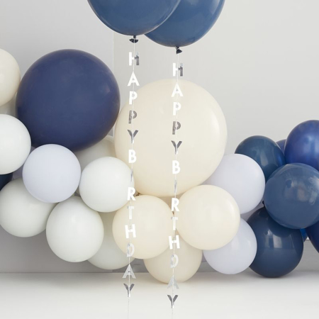 Immagine di Ginger Ray® Nastri con la scritta per palloncini  Happy Birthday