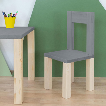 Immagine di Benlemi® Sedia in legno per bambini OPEE Grey