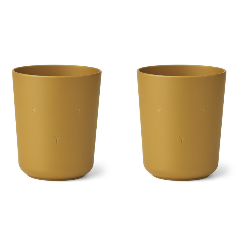 Immagine di Liewood® Set di 2 bicchieri in plastica BIO Stine Rabbit/Golden Caramel