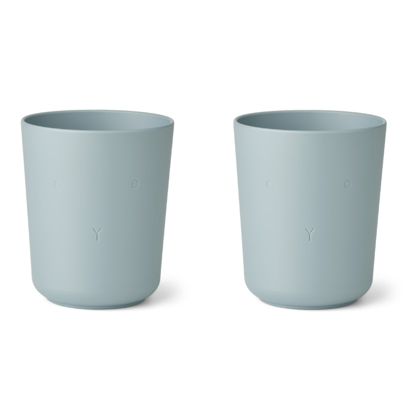Immagine di Liewood® Set di 2 bicchieri in plastica BIO Stine Rabbit Sea Blue