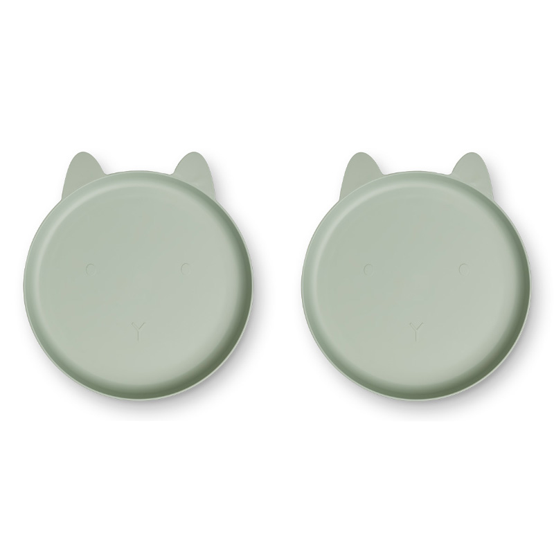 Immagine di Liewood® Set di 2 piatti in plastica BIO Mae Rabbit Dusty Mint