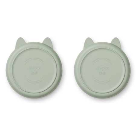 Liewood® Set di 2 piatti in plastica BIO Mae Rabbit Dusty Mint
