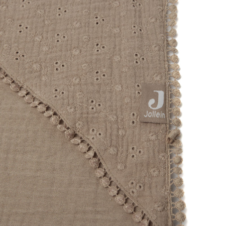 Immagine di Jollein® Asciugamano con cappuccio Embroidery Biscuit 75x75