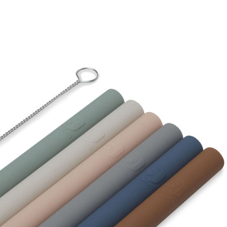 Immagine di Jollein® Cannucce silicone Multicolour 6 pezzi