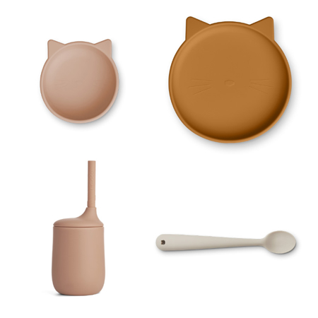 Immagine di Liewood® Set pappa in silicone Cathy Cat/Pale Tuscany Multi Mix