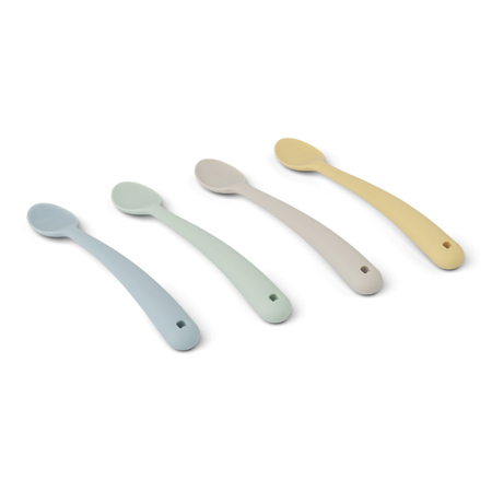Liewood® Set 4 cucchiai in silicone Dusty Mint Multi Mix