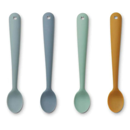 Immagine di Liewood® Set 4 cucchiai in silicone Siv Blue Multi Mix