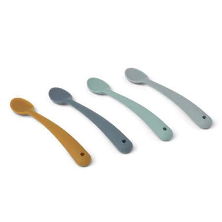 Liewood® Set 4 cucchiai in silicone Siv Blue Multi Mix