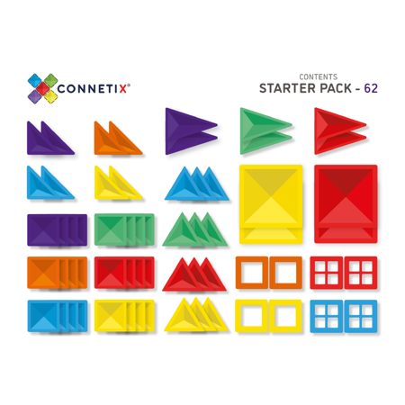 Immagine di Connetix® Tessere Magnetiche Starter Pack 62 pezzi