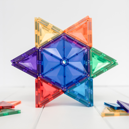 Connetix® Tessere Magnetiche Traslucide - Geometry Pack 30 pezzi 