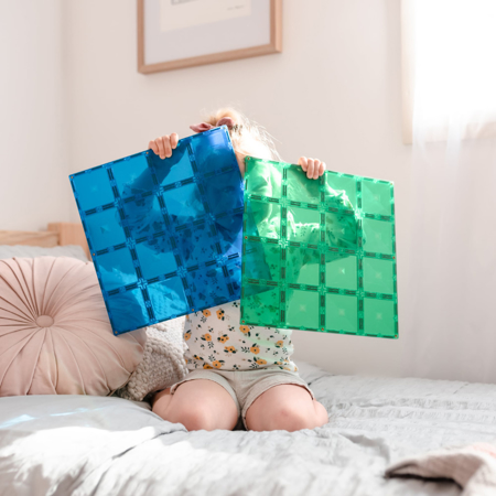 Immagine di Connetix® Tessere Magnetiche  Base Plate Blue & Green 2 pezzi