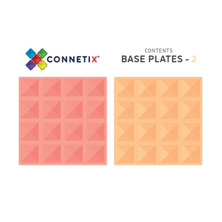 Immagine di Connetix® Tessere magnetiche Base Plate Pastel Lemon & Peach 2 pezzi