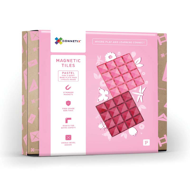 Immagine di Connetix® Tessere magnetiche Base Plate Pastel Pink & Berry  2 pezzi