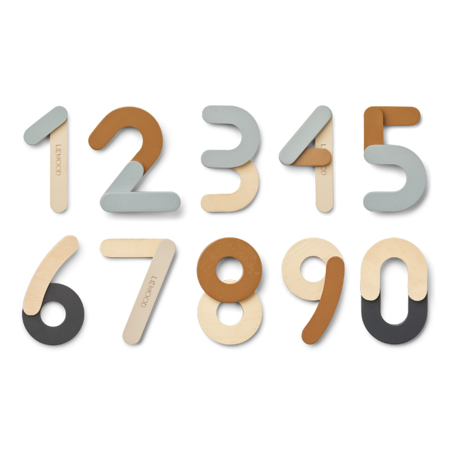 Immagine di Liewood® Numeri Magnetici  in legno Jota Sea Blue Multi Mix